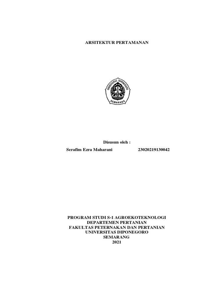 2.1. Arsitektur Pertamanan | PDF