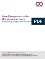 Case Management in The Homelessness Sector