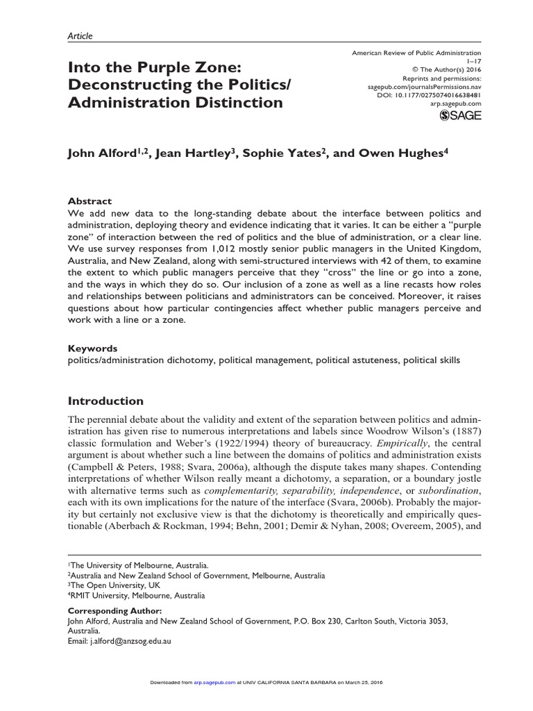 Article Into The Purple Zone PDF Policy Cognition