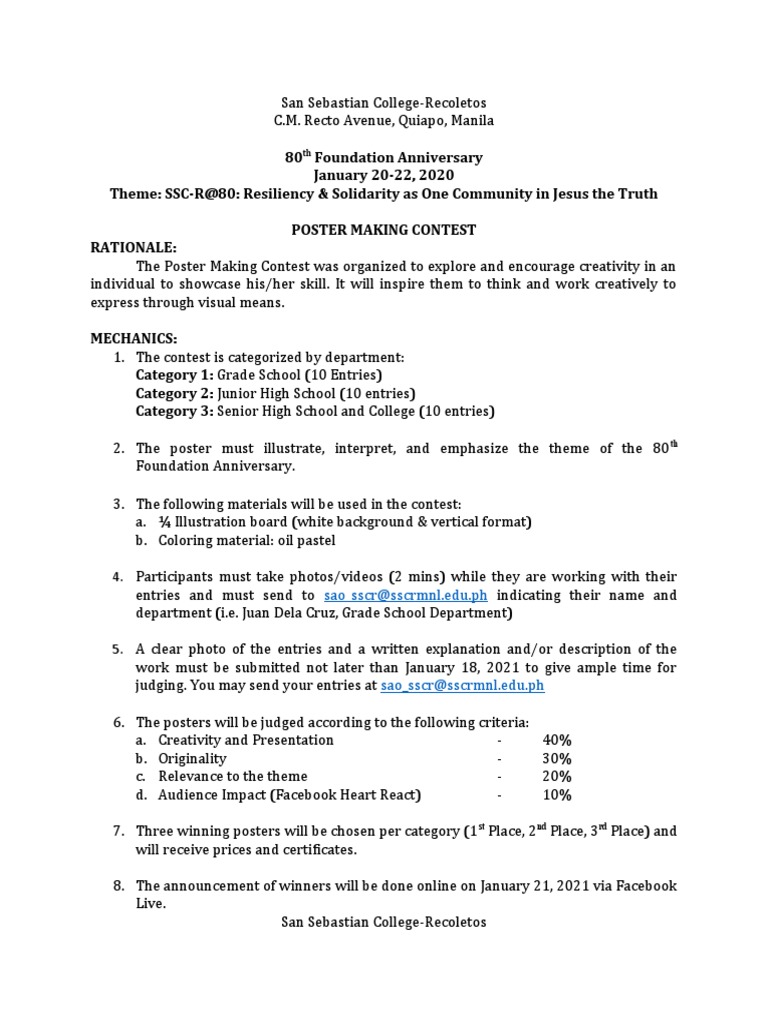 Poster Making Contest Mechanics PDF