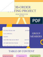 Job-Order Costing Project Group Presentation Analysis