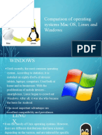 Comparison of Operating Systems Mac OS, Linux and Windows