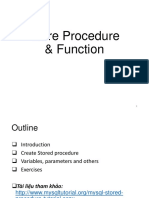 Store Procedure & Function