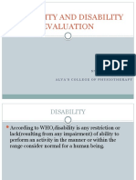 Disability and Disability Evaluation