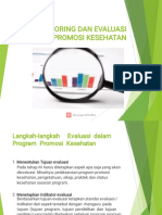 Praktikum Monitoring Evaluasi Penerapan Promkes