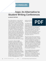 Workshops: An Alternative To Student Writing Conferences: Teaching Techniques