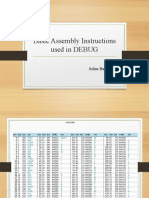 Basic Assembly Instructions Used in DEBUG: Julius Bancud