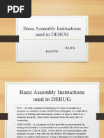 Basic Assembly Instructions Used in DEBUG: Julius Bancud