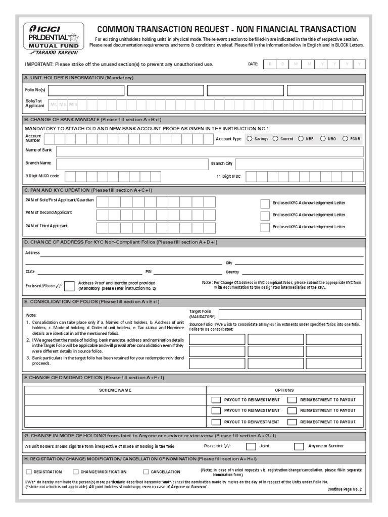 ICICI Mutual Fund Nomination Form Guide | PDF | Government