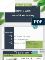 Learn & Talk I: Chapter 7 Work Lesson 54 Job Hunting