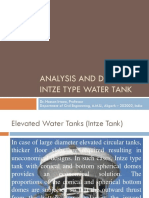 Analysis and Design of Intze Type Water Tank