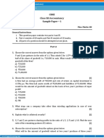 Cbse Class XII Accountancy Sample Paper - 1: I. Ii. III