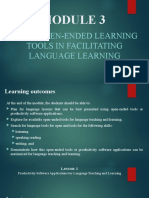 Using Open-Ended Learning Tools in Facilitating Language Learning