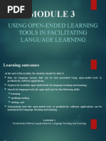 Using Open-Ended Learning Tools in Facilitating Language Learning