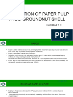 Production of Paper Pulp From Groundnut Shell