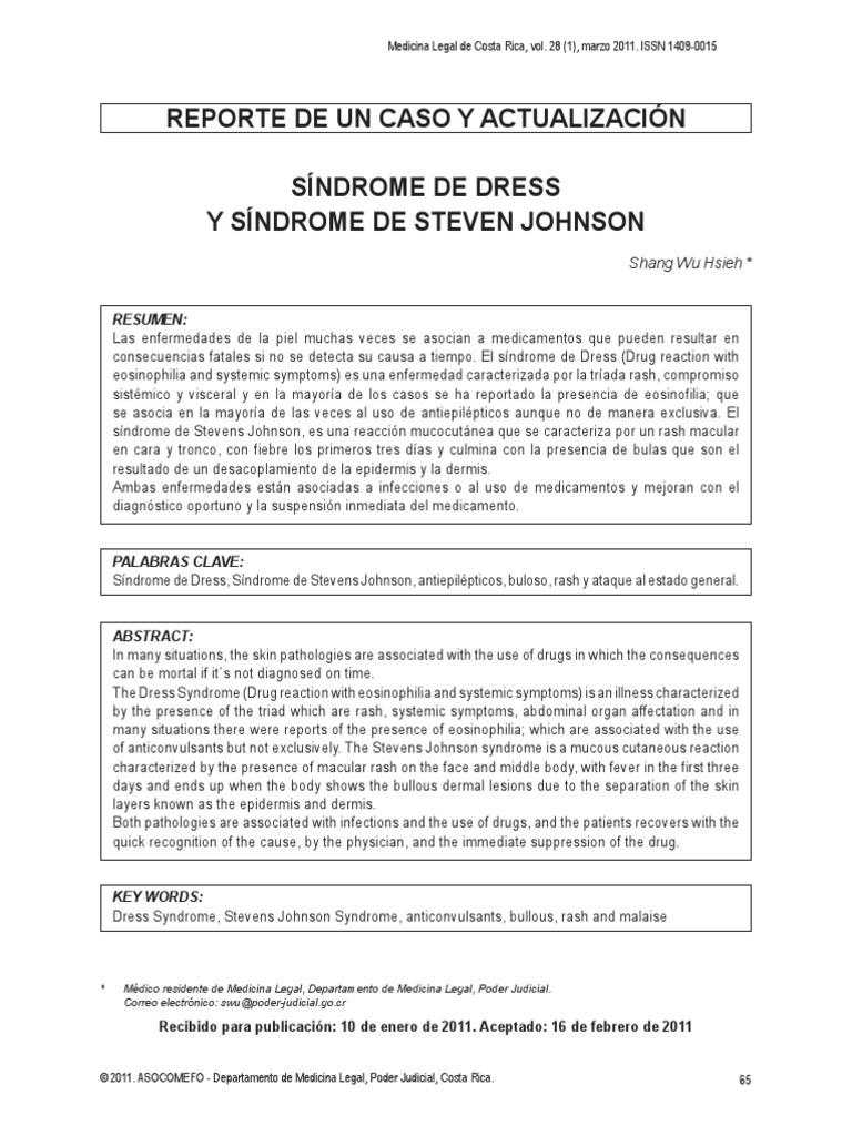 Sesión Clínica de Alergia Síndrome de DRESS