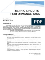 Grade: 9-Science Topic: Electric Circuits Performance Task