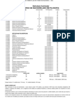 Grade Curricular Do Curso de Filosofia