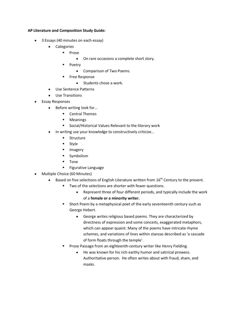 Ap lit essay structure picture