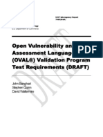 Open Vulnerability and Assessment Language (OVAL®) Validation Program Test Requirements (DRAFT)