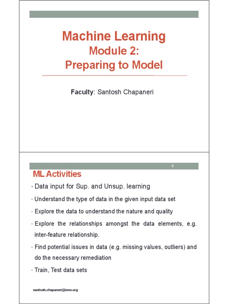 Machine Learning: Preparing To Model | Download Free PDF | Level Of ...