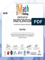 Participation: Certificate of