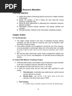 Chapter 9: Resource Allocation: Learning Objective