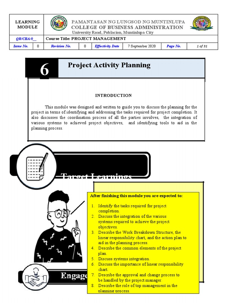 Project Activity Planning Guide | PDF | Project Management | Communication