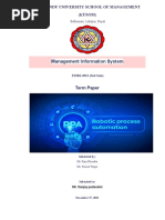 Management Information System: Term Paper