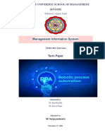 Management Information System: Term Paper