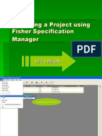 Exporting A Project Using Fisher Specification Manager