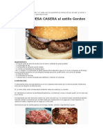 Receta Hamburguesa y Patatas Foster