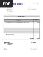 Download Sample Debit Note by kokocute SN54746377 doc pdf