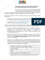 Metodología de La Primera Asamblea Nacional para La Elección de Los Órganos de Dirección, Gestión y Control Del Movimiento Político Colombia Humana