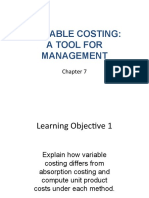 Understanding variable and absorption costing
