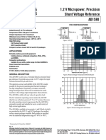 1.2 V Micropower, Precision Shunt Voltage Reference AD1580: Features Pin Configurations