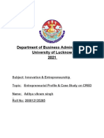 Department of Business Administration University of Lucknow 2021