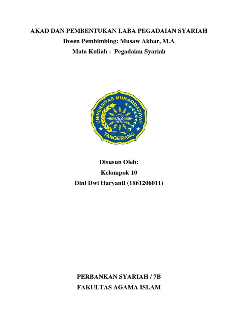 Akad Dan Laba Gadai Syariah PDF