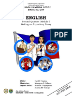 English: Second Quarter-Module 5 Writing An Expository Essay