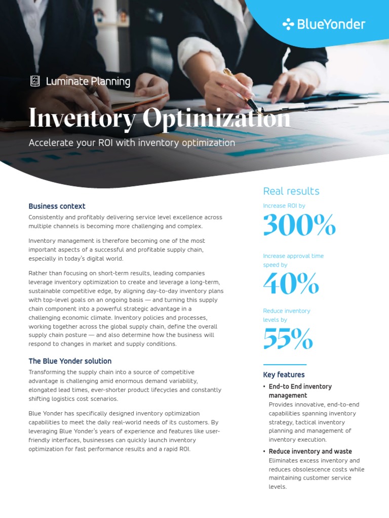 Blue Yonder Inventory Optimization Solution Sheet | PDF | Inventory ...