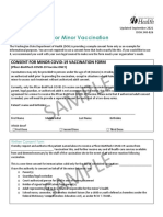 Minor COVID Vaccine Consent Form