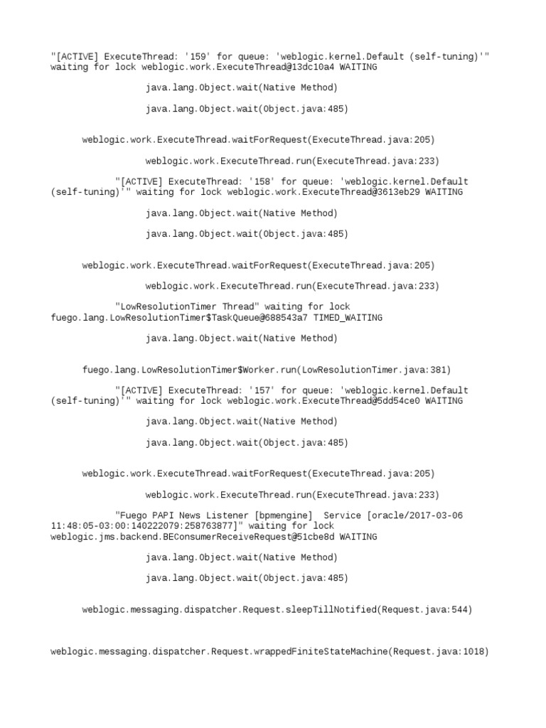 Hogging Threads BPM Prod PDF Java (Programming Language) Thread
