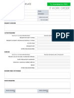 IC IT Work Order Template 8963 PDF