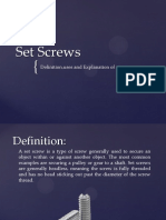 Definition, Uses and Explanation of Set Screws