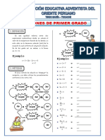 Ecuaciones de Primer Grado