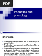 Phonetics and Phonology