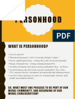 What is Personhood? Understanding the Philosophical Debate
