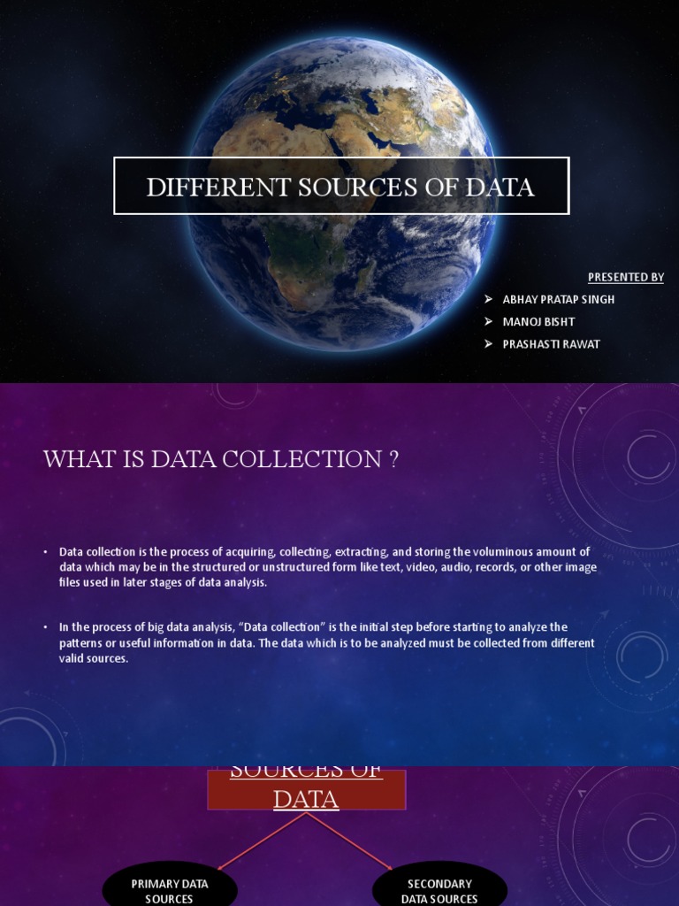 Different Sources of Data | PDF | Data | Data Analysis