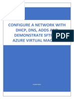 Configure A Network With DHCP, DNS, Adds and Demonstrate SFTP On Azure Virtual Machine