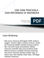 Penegakan Ham Pancasila Dan Reformasi Di Indonesia